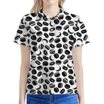 Hockey Puck Pattern Print Women's Polo Shirt