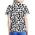 Hockey Puck Pattern Print Women's Polo Shirt