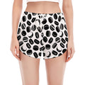 Hockey Puck Pattern Print Women's Split Running Shorts
