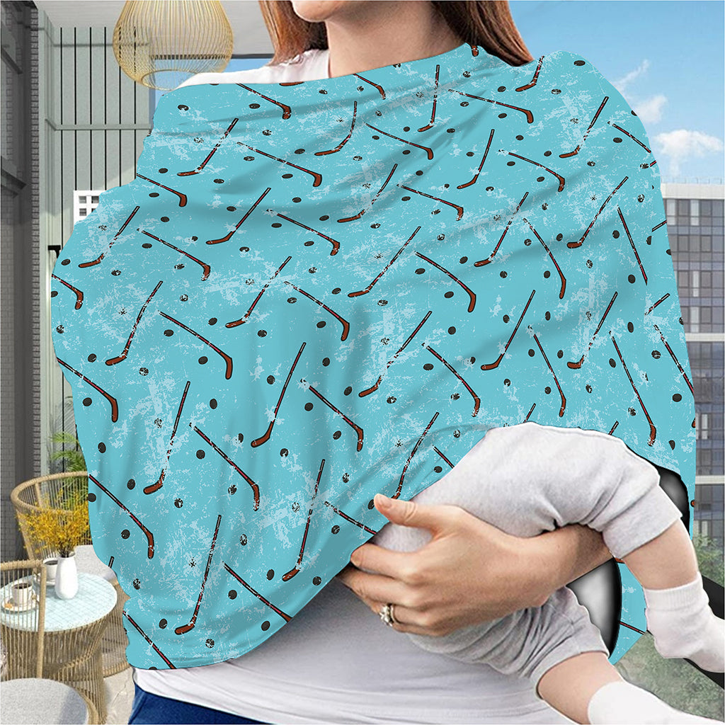 Hockey Stick And Puck Pattern Print Baby Seat Cover