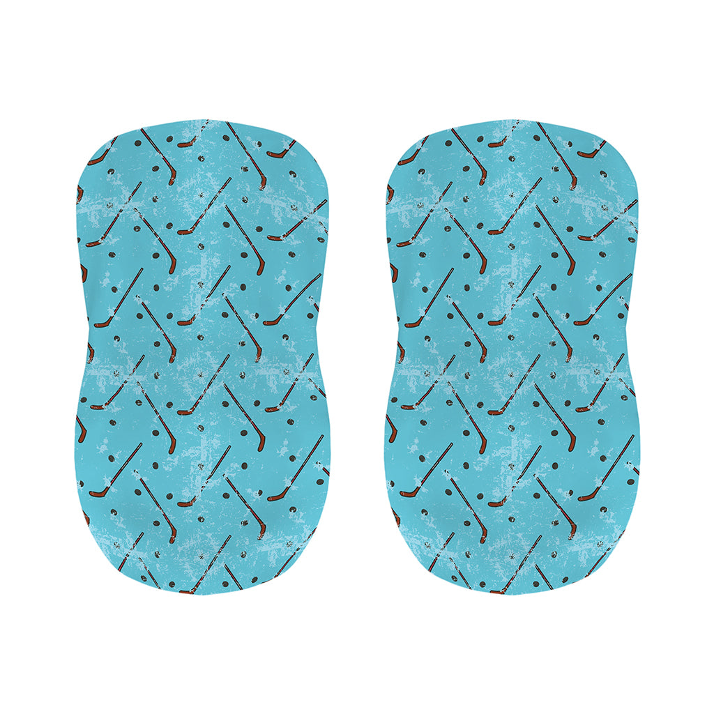 Hockey Stick And Puck Pattern Print Bar Stool Covers