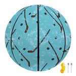 Hockey Stick And Puck Pattern Print Basketball