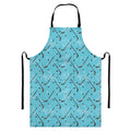 Hockey Stick And Puck Pattern Print Bib Apron With Pocket