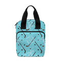 Hockey Stick And Puck Pattern Print Bible Tote Bag