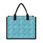 Hockey Stick And Puck Pattern Print Canvas Tote Bag