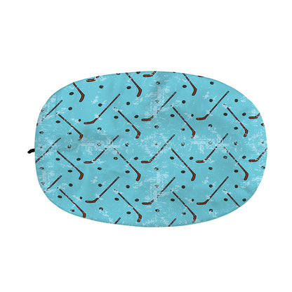 Hockey Stick And Puck Pattern Print Car Side Mirror Covers