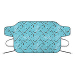 Hockey Stick And Puck Pattern Print Car Windshield Snow Cover