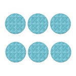 Hockey Stick And Puck Pattern Print Coaster Set