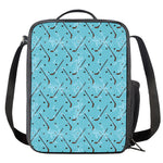 Hockey Stick And Puck Pattern Print Crossbody Lunch Bag