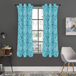Hockey Stick And Puck Pattern Print Curtain