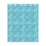 Hockey Stick And Puck Pattern Print Curtain