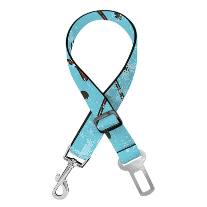 Hockey Stick And Puck Pattern Print Dog Seat Belt
