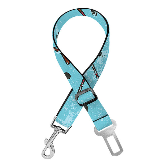 Hockey Stick And Puck Pattern Print Dog Seat Belt