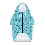 Hockey Stick And Puck Pattern Print Dog Zip Up Hoodie