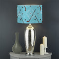 Hockey Stick And Puck Pattern Print Drum Lamp Shade