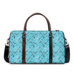 Hockey Stick And Puck Pattern Print Duffle Bag