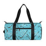 Hockey Stick And Puck Pattern Print Gym Bag