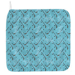 Hockey Stick And Puck Pattern Print Hand Towel