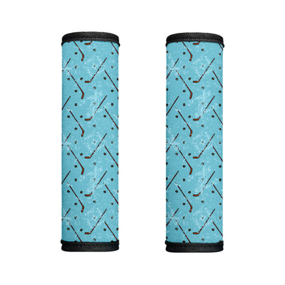 Hockey Stick And Puck Pattern Print Handle Covers