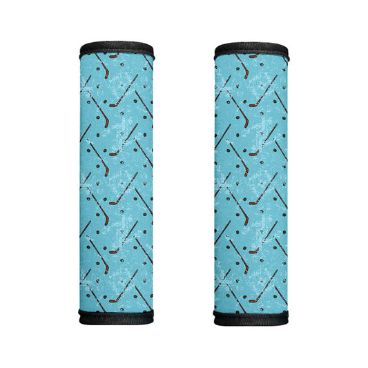 Hockey Stick And Puck Pattern Print Handle Covers