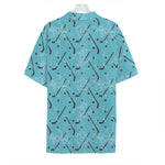 Hockey Stick And Puck Pattern Print Hawaiian Shirt