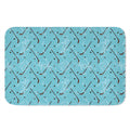 Hockey Stick And Puck Pattern Print Indoor Door Mat