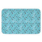 Hockey Stick And Puck Pattern Print Indoor Door Mat