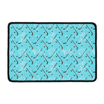 Hockey Stick And Puck Pattern Print Kitchen Mat