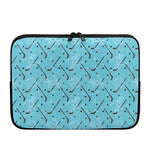 Hockey Stick And Puck Pattern Print Laptop Sleeve