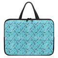 Hockey Stick And Puck Pattern Print Laptop Sleeve With Handle