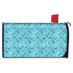 Hockey Stick And Puck Pattern Print Mailbox Cover