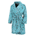 Hockey Stick And Puck Pattern Print Men's Bathrobe