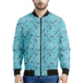 Hockey Stick And Puck Pattern Print Men's Bomber Jacket
