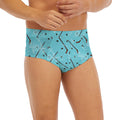 Hockey Stick And Puck Pattern Print Men's Briefs
