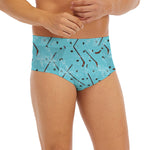 Hockey Stick And Puck Pattern Print Men's Briefs
