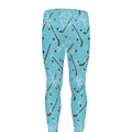 Hockey Stick And Puck Pattern Print Men's Leggings