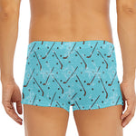 Hockey Stick And Puck Pattern Print Men's Short Boxer Briefs