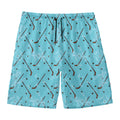 Hockey Stick And Puck Pattern Print Men's Swim Trunks