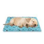 Hockey Stick And Puck Pattern Print Pet Cooling Mat Cover