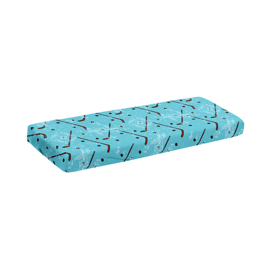 Hockey Stick And Puck Pattern Print Piano Keyboard Cover