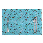 Hockey Stick And Puck Pattern Print Placemat