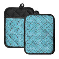 Hockey Stick And Puck Pattern Print Pot Holders With Pocket