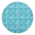 Hockey Stick And Puck Pattern Print Round Blanket