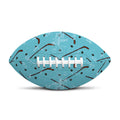 Hockey Stick And Puck Pattern Print Rugby Ball
