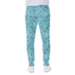Hockey Stick And Puck Pattern Print Scuba Joggers