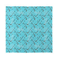 Hockey Stick And Puck Pattern Print Silk Bandana