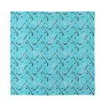 Hockey Stick And Puck Pattern Print Silk Bandana