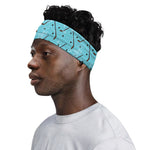 Hockey Stick And Puck Pattern Print Sports Headband