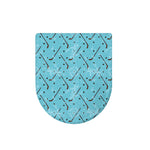Hockey Stick And Puck Pattern Print Toilet Lid Cover