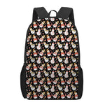 Holiday Snowman Pattern Print 17 Inch Backpack